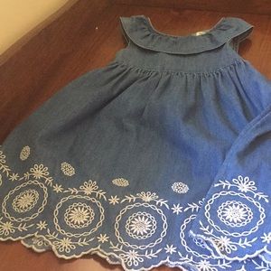 Jean Dress with Embroidery